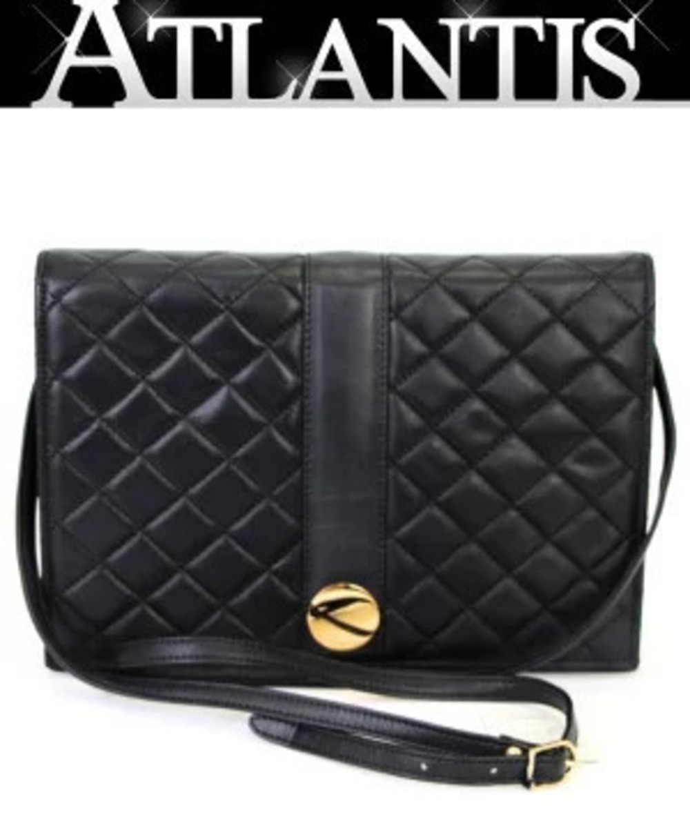 Saint Laurent Yves quilted leather shoulder bag black